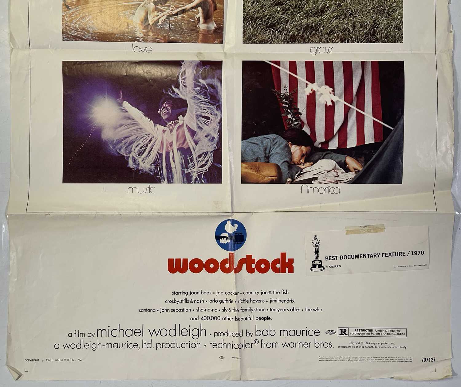WOODSTOCK (1970) ORIGINAL US ONE-SHEET POSTER. - Image 2 of 5