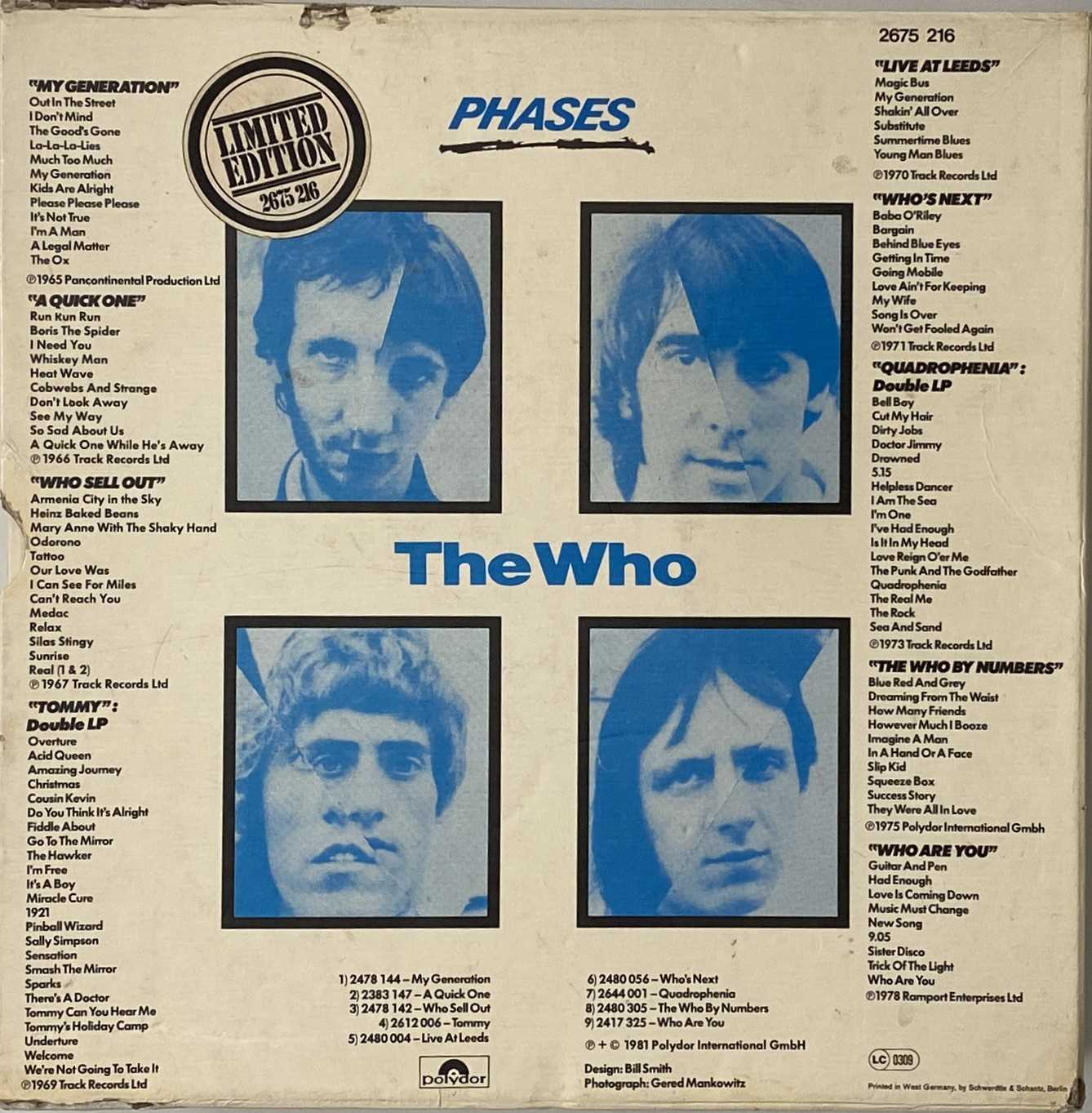 THE WHO - PHASES (11 x LP BOX SET - POLYDOR 2675 216) - Image 2 of 4