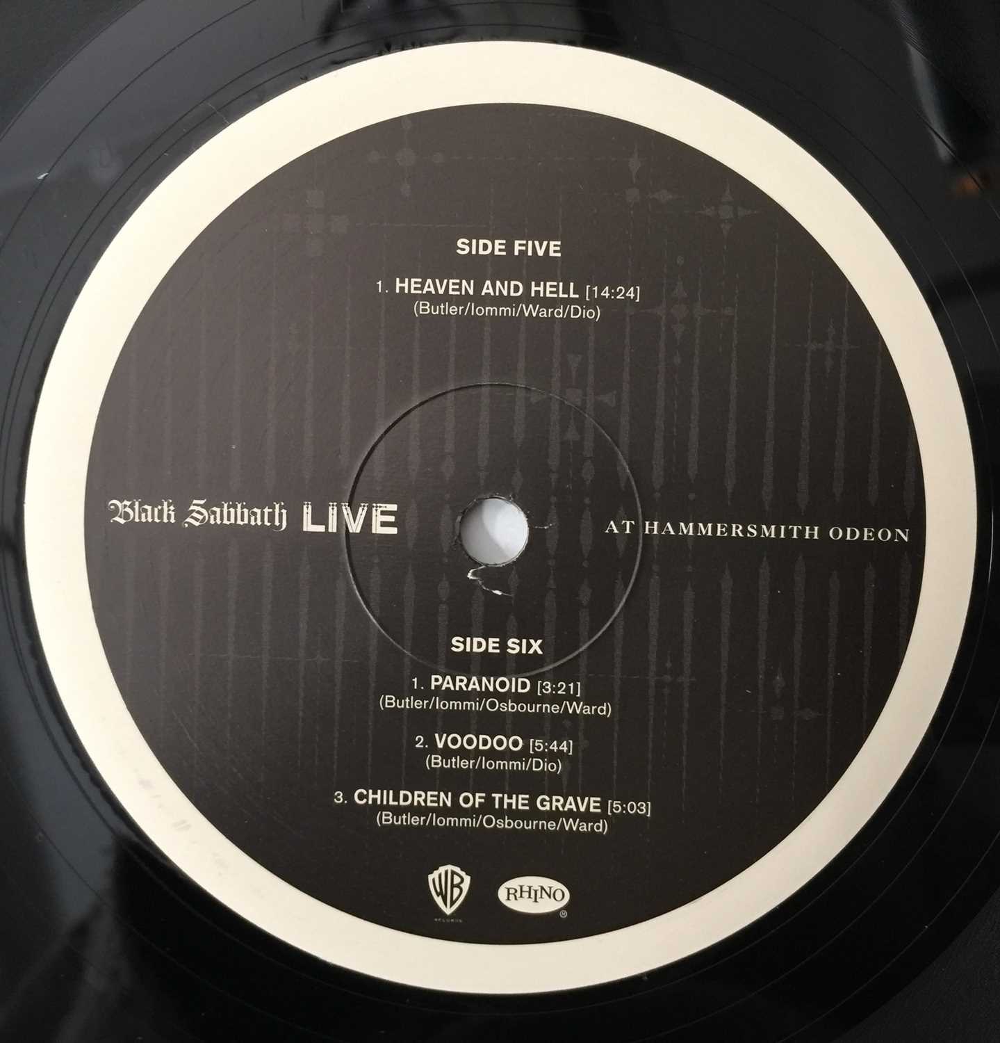 BLACK SABBATH - LIVE AT HAMMERSMITH ODEON LP (RHINO - R1-526573) - Image 3 of 9