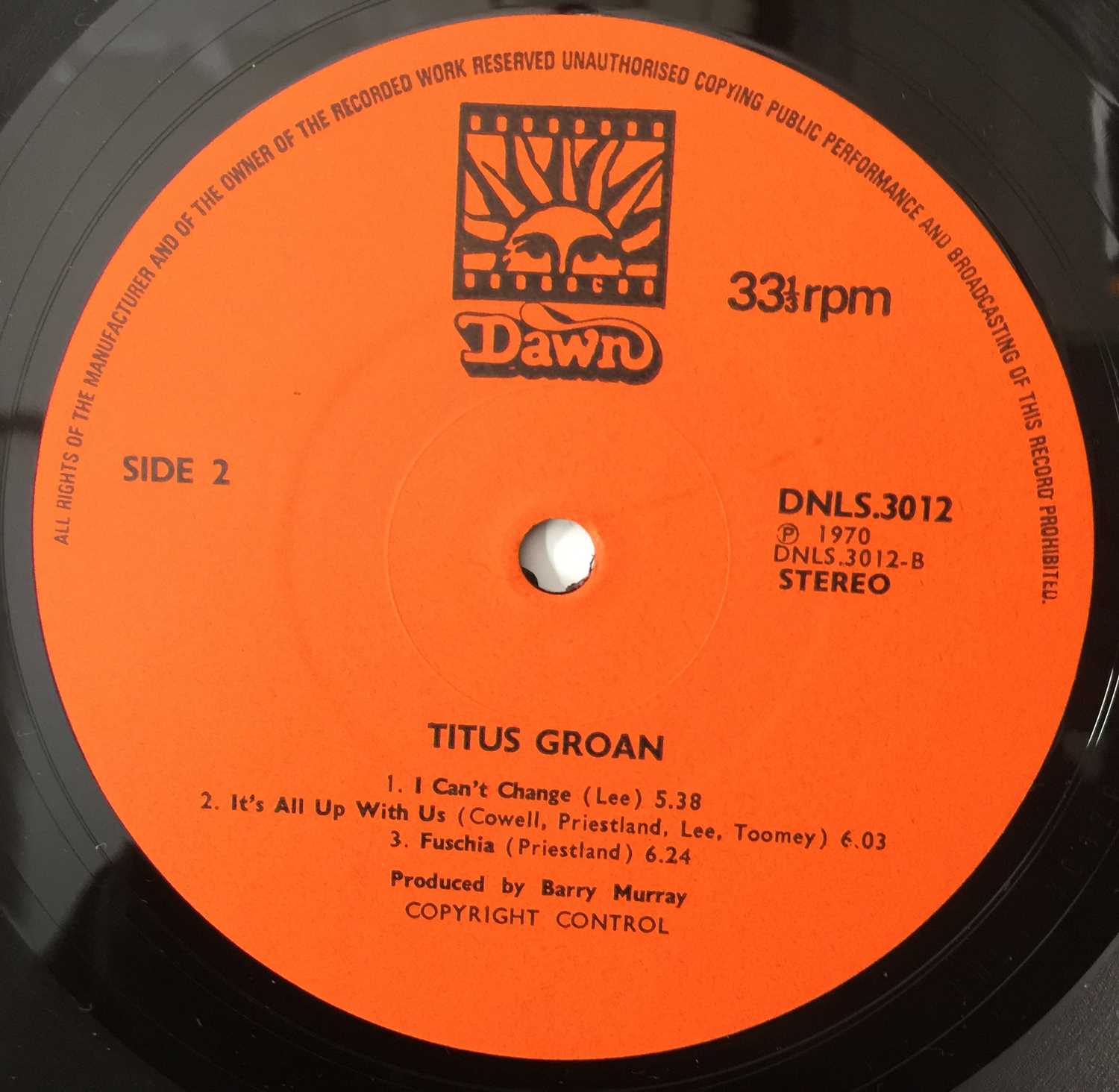 TITUS GROAN - TITUS GROAN LP (UK ORIGINAL PRESSING - DNLS.3012) - Image 5 of 5