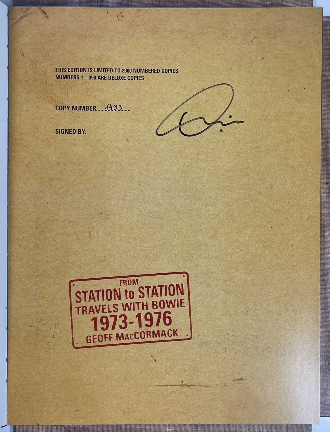 DAVID BOWIE - BOWIE SIGNED STATION TO STATION GENESIS PUBLICATIONS BOOK. - Image 5 of 5