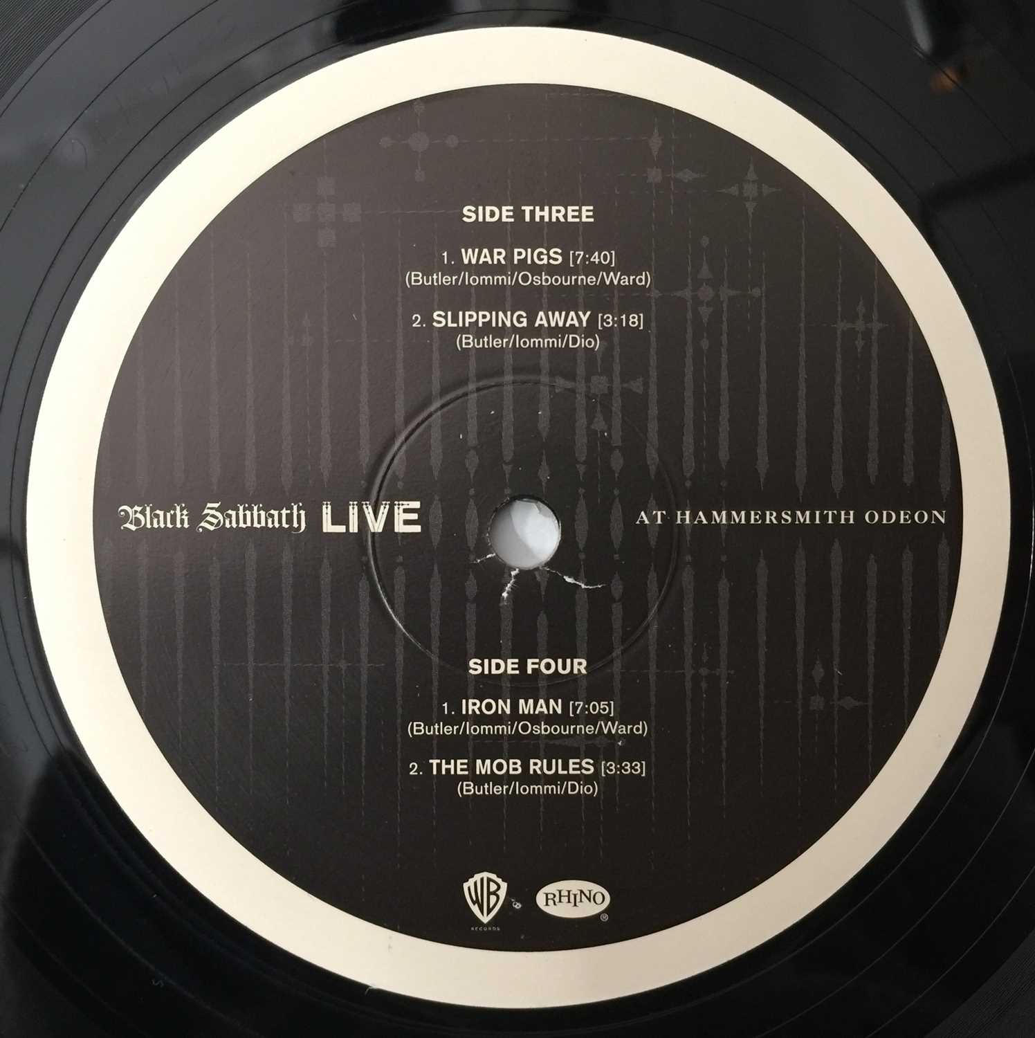 BLACK SABBATH - LIVE AT HAMMERSMITH ODEON LP (RHINO - R1-526573) - Image 5 of 9