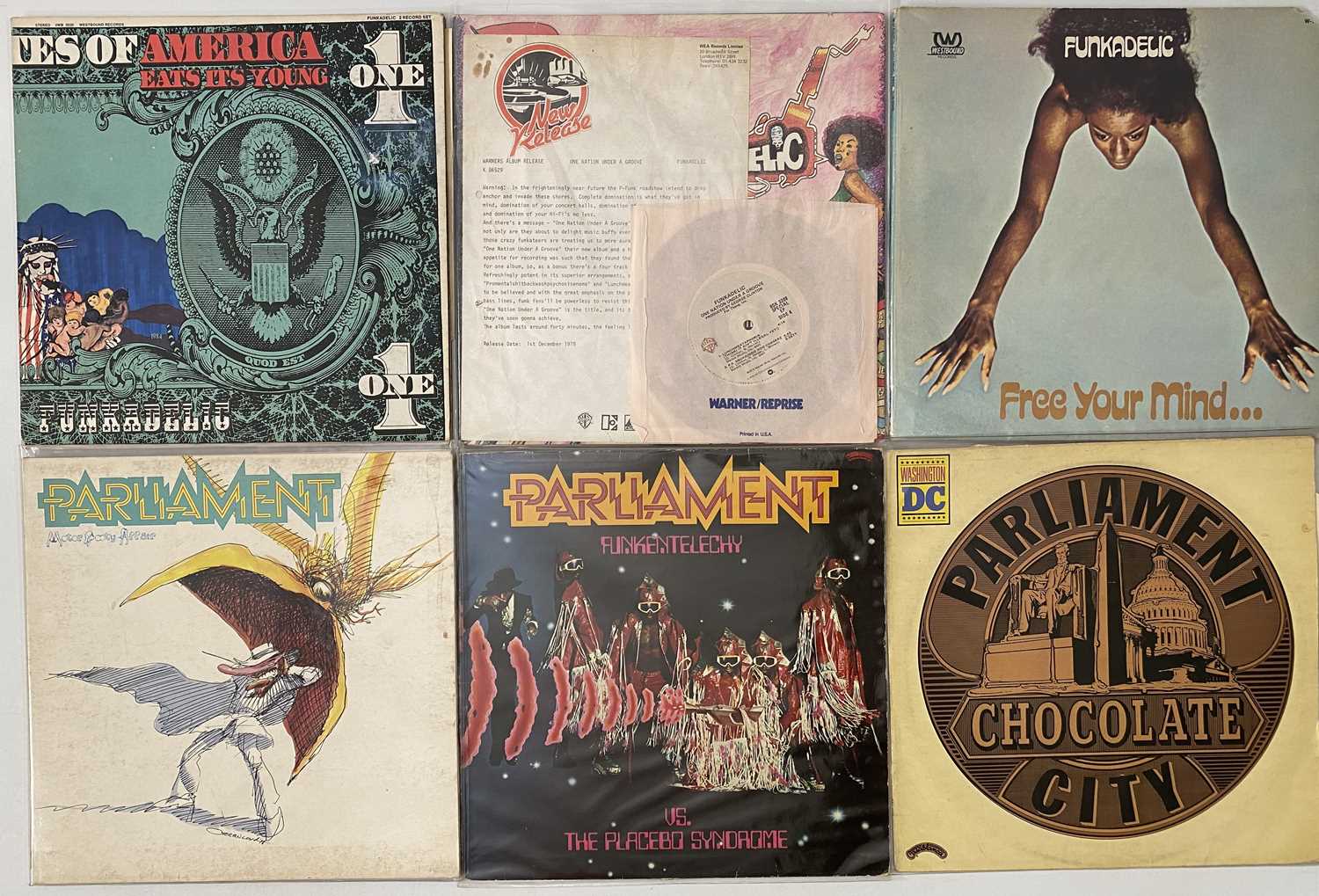 PARLIAMENT/FUNKADELIC AND RELATED - LPs