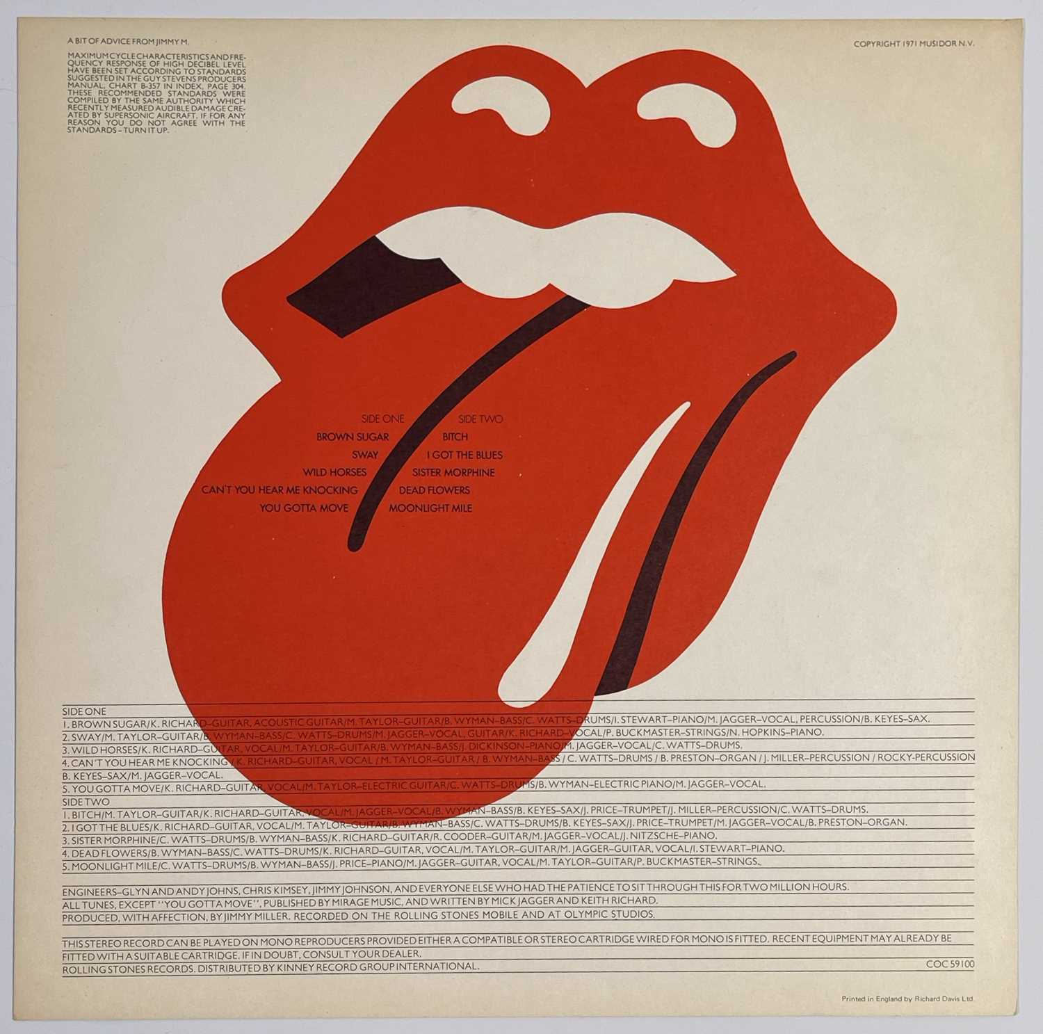 THE ROLLING STONES - STICKY FINGERS (LARGE ZIP) SIGNED BY MICK TAYLOR. - Image 4 of 6