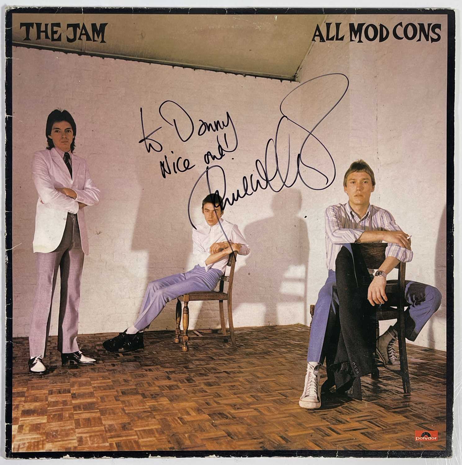 THE JAM - PAUL WELLER SIGNED COPY OF ALL MOD CONS.