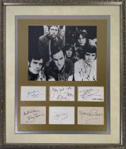 MONTY PYTHON - FRAMED DISPLAY WITH SIX PYTHON SIGNATURES.