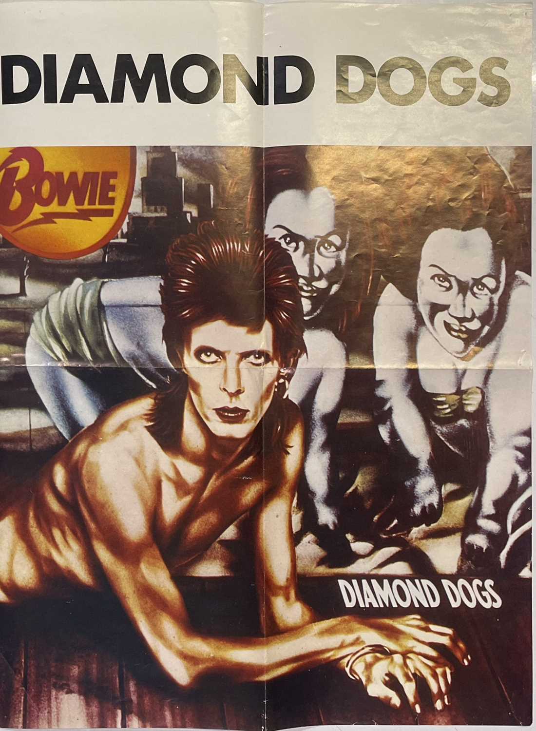 DAVID BOWIE - ORIGINAL AND RARE MAINMAN DIAMOND DOGS PROMOTIONAL POSTER. - Image 3 of 4