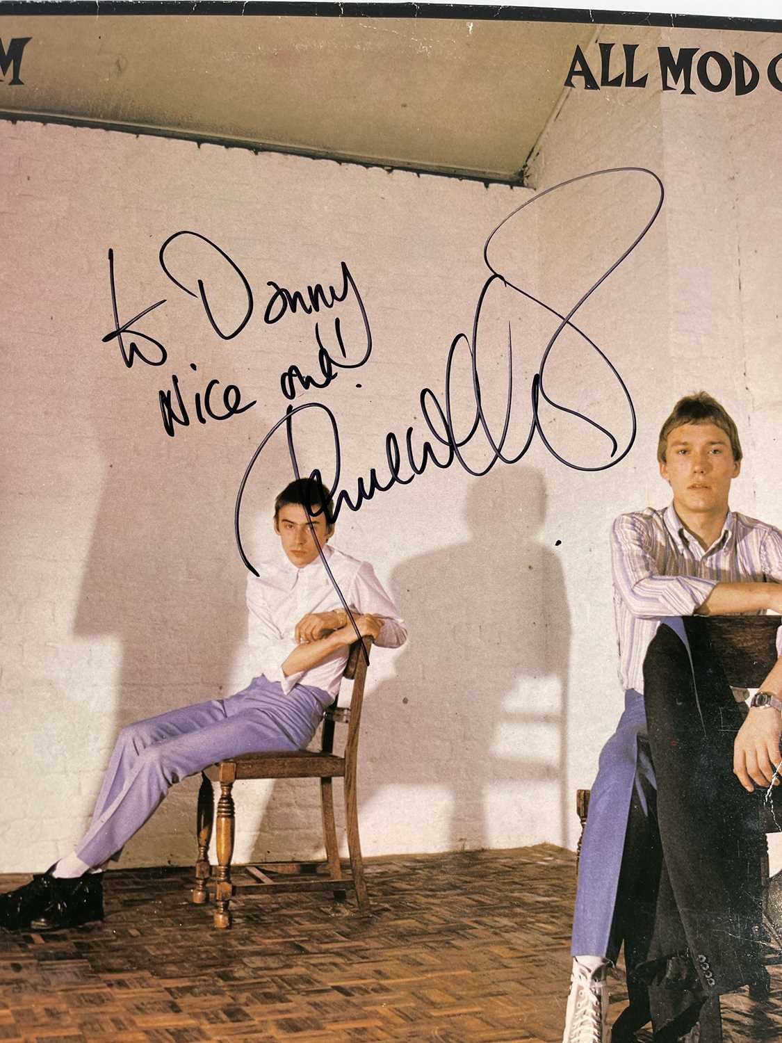 THE JAM - PAUL WELLER SIGNED COPY OF ALL MOD CONS. - Image 2 of 4