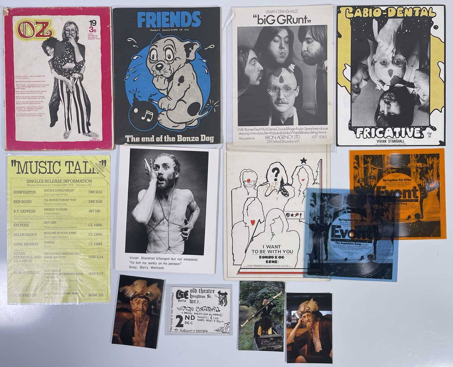 MIXED BONZO DOG BAND & RELATED MEMORABILIA LOT.