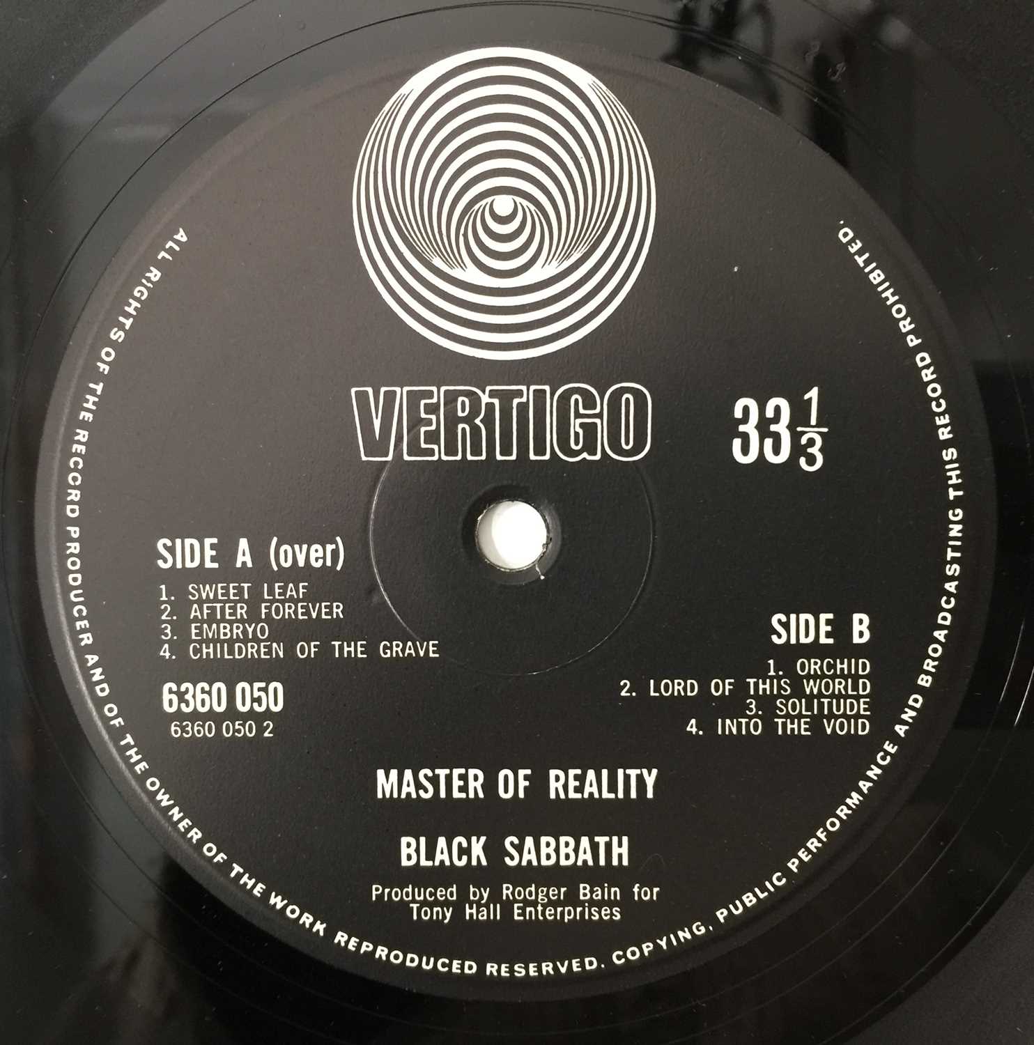 BLACK SABBATH - MASTER OF REALITY LP (ORIGINAL UK COPY COMPLETE WITH POSTER - VERTIGO 6360 050) - Image 6 of 6