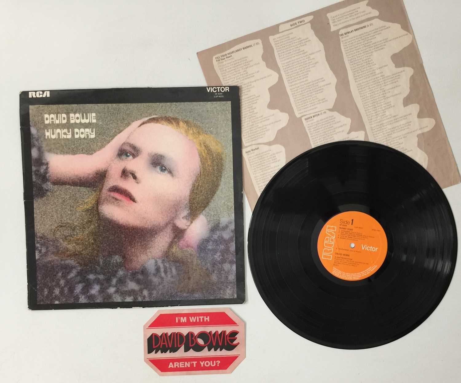 DAVID BOWIE - HUNKY DORY LP (ORIGINAL UK FRONT LAMINATED PRESSING - RCA VICTOR SF 8244 - NO GEM SLEE