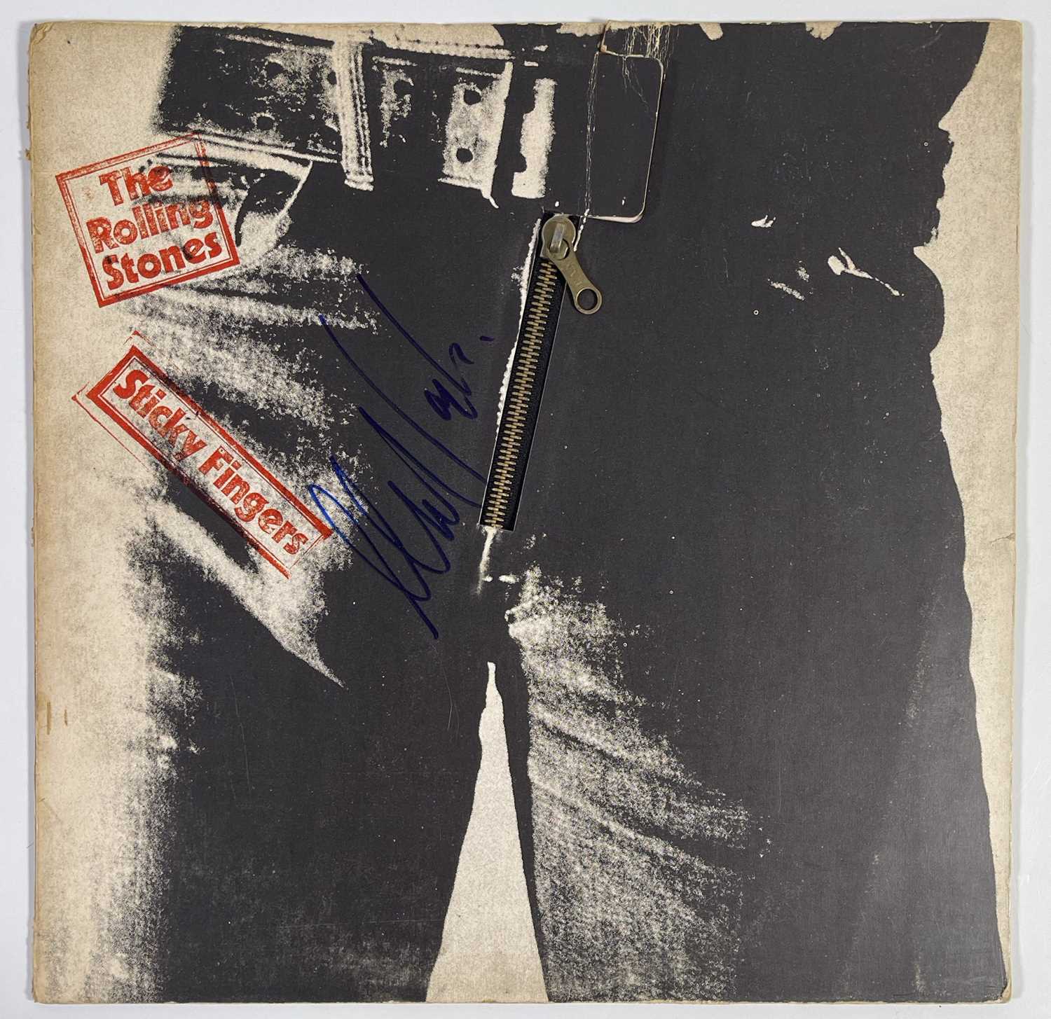 THE ROLLING STONES - STICKY FINGERS (LARGE ZIP) SIGNED BY MICK TAYLOR.