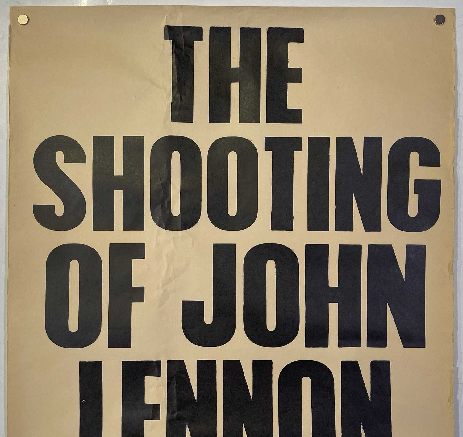 THE BEATLES - JOHN LENNON DEATH NEWSPAPER BILLBOARD. - Image 3 of 3