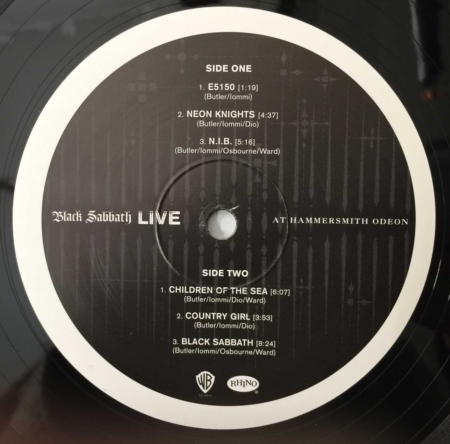 BLACK SABBATH - LIVE AT HAMMERSMITH ODEON LP (RHINO - R1-526573) - Image 8 of 9