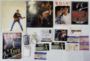 GEORGE MICHAEL / WHAM! - PROMO ITEMS INC FAITH ETCHED IPOD / TICKETS / PROGRAMME. ﻿