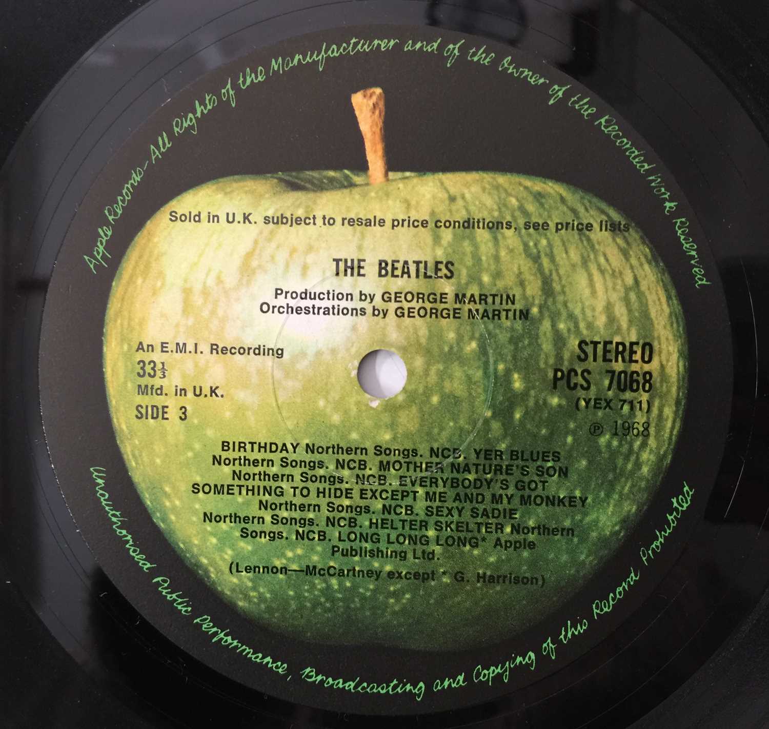 THE BEATLES - WHITE ALBUM LP (UK STEREO TOP LOADING COPY - PCS 7067/8) - Image 9 of 10