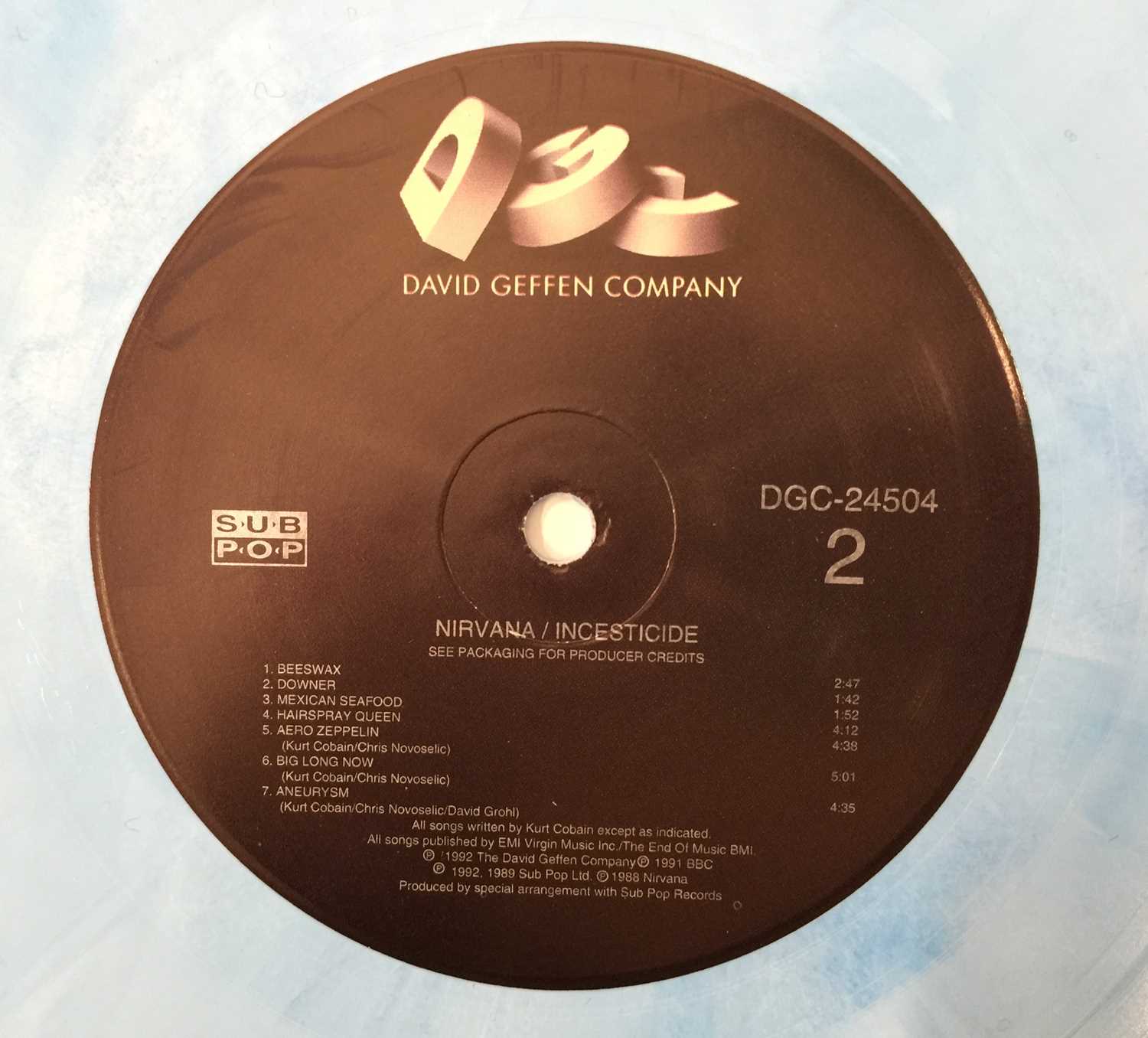 NIRVANA - INCESTICIDE LP (ORIGINAL US 1992 BLUE SWIRL PRESSING - GEFFEN DGC-24504) - Image 5 of 5