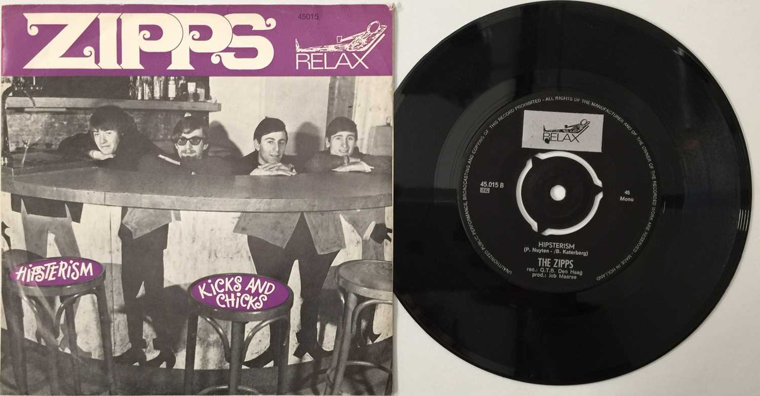 THE ZIPPS - KICKS AND CHICKS C/W HIPSTERISM 7" (ORIGINAL DUTCH RELEASE - RELAX 45.015)