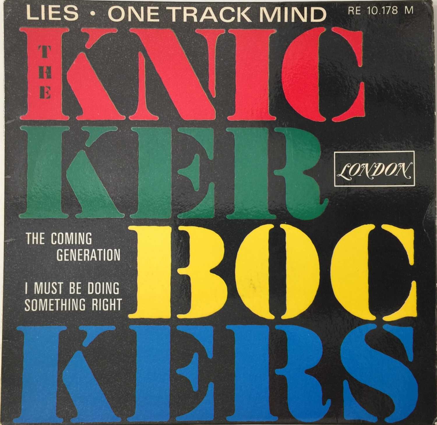 THE KNICKERBOCKERS - LIES/ONE TRACK MIND EP (ORIGINAL FRENCH RELEASE - LONDON REH 10.178) - Image 2 of 5
