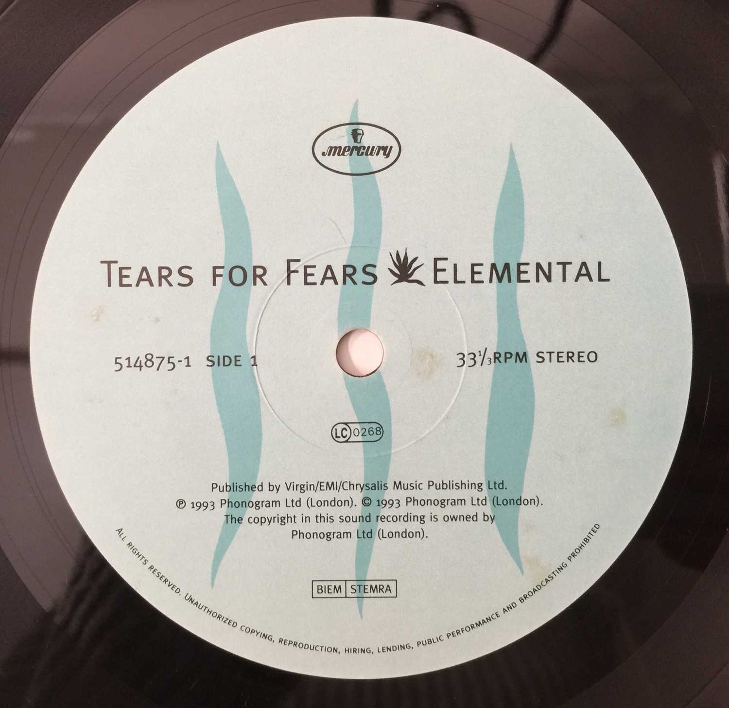 TEARS FOR FEARS - ELEMENTAL LP (DFI PRESSING - MERCURY 514875-1) - Image 5 of 6