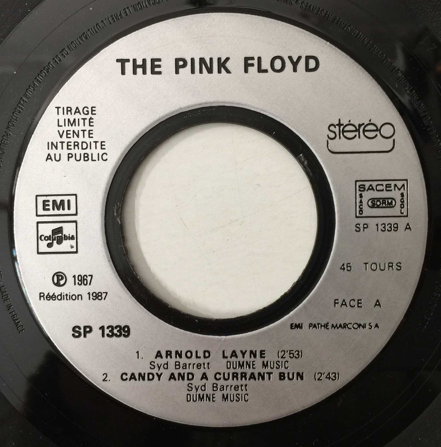 THE PINK FLOYD - ARNOLD LAYNE 7" (1987 FRENCH PROMO - SP 1339) - Image 4 of 5