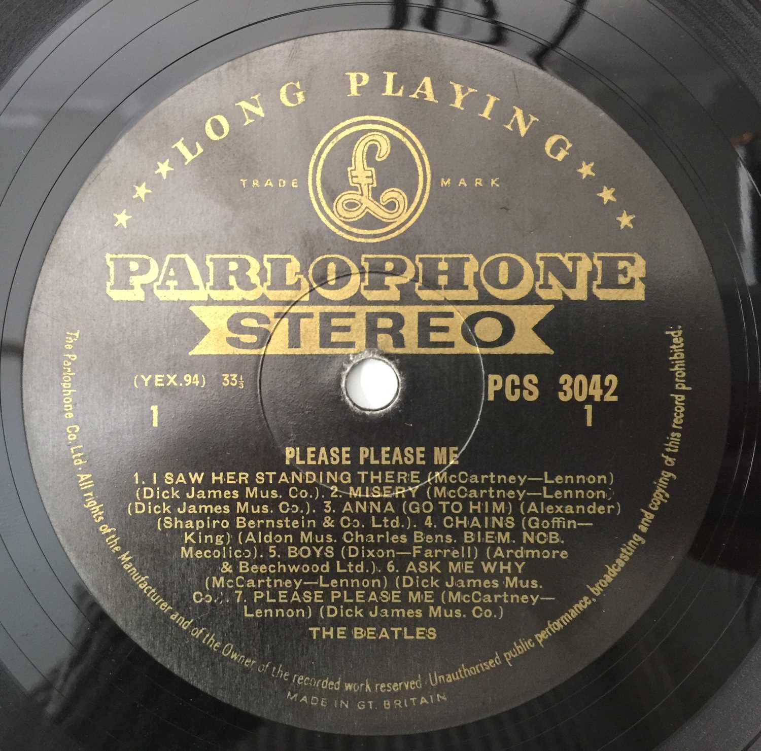 THE BEATLES - PLEASE PLEASE ME LP (ORIGINAL UK STEREO 'BLACK AND GOLD' PCS 3042) - Image 4 of 5