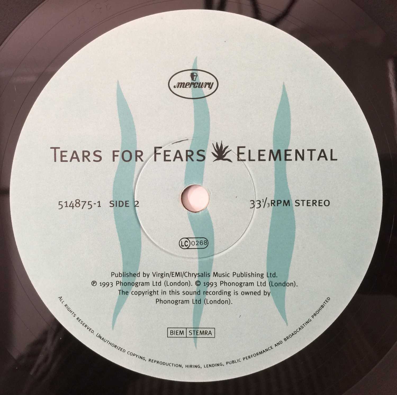 TEARS FOR FEARS - ELEMENTAL LP (DFI PRESSING - MERCURY 514875-1) - Image 6 of 6