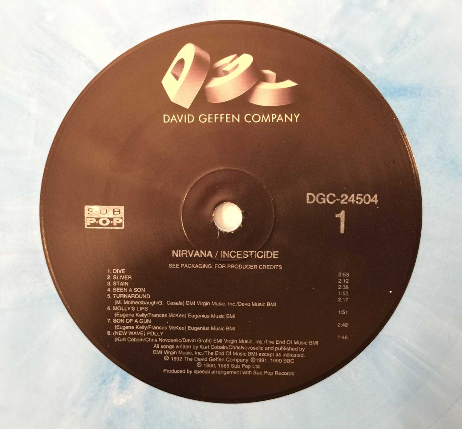 NIRVANA - INCESTICIDE LP (ORIGINAL US 1992 BLUE SWIRL PRESSING - GEFFEN DGC-24504) - Image 4 of 5