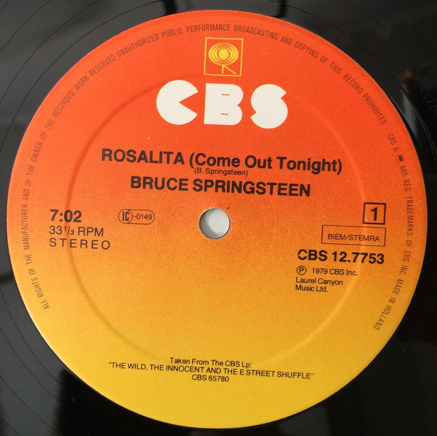 BRUCE SPRINGSTEEN - ROSALITA (COME OUT TONIGHT) 12" MAXI (COMPLETE ORIGINAL EU COPY WITH POSTER - CB - Image 5 of 6