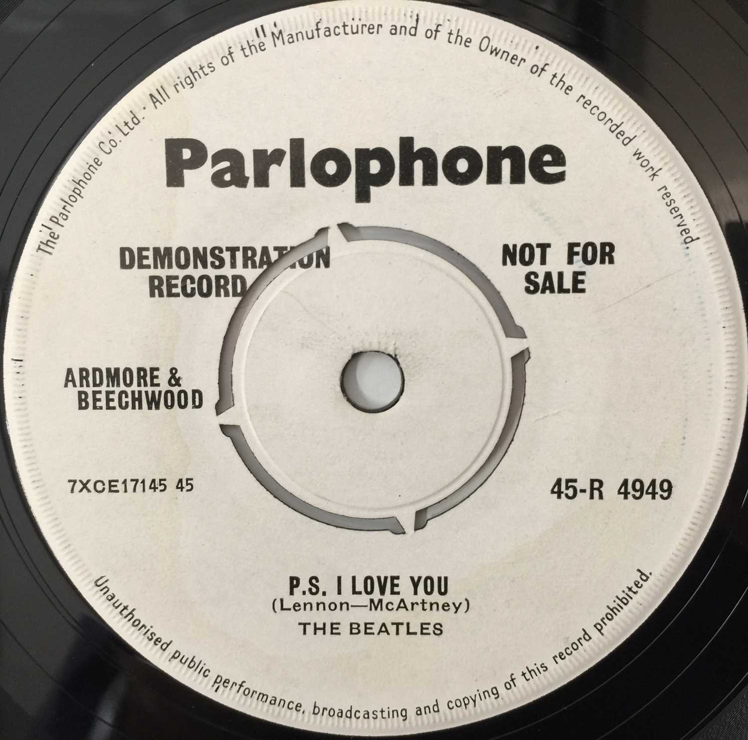 THE BEATLES - LOVE ME DO 7" - ORIGINAL UK DEMO 'MCARTNEY' (PARLOPHONE - 45-R 4949) - Image 3 of 10