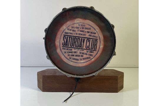 1960S POP MEMORABILIA - 'SATURDAY CLUB' DRUM PRESENTATION. - Image 1 of 2