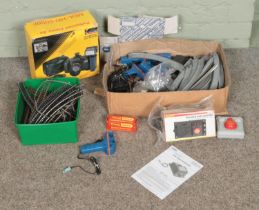 A collection of assorted model railway controllers and track to include Kato, Bachmann, Matchbox,
