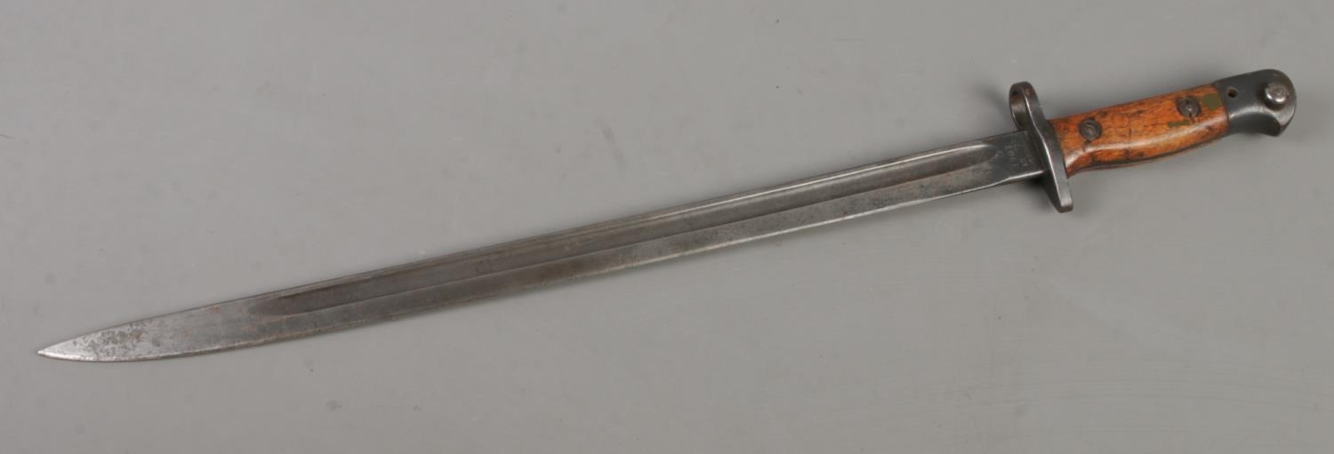 A British 1907 bayonet by Wilkinson. Blade length 43cm. CANNOT POST OVERSEAS