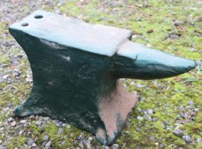 A painted blacksmiths anvil.