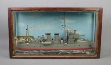 A cased model of a British Motor Gun Boat. 34cm x 6cm x 15cm.