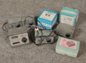 A box of Hammant & Morgan control and transformer units. Includes Victor, Flash Switch Unit,