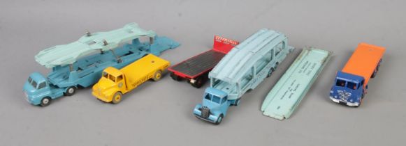 A collection of diecast vehicles of mainly Dinky Super Toys and Corgi Major Toys. Examples include