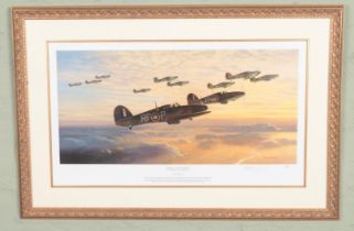 A framed limited edition military aviation print by Mark Postlethwaite, signed in pencil by the