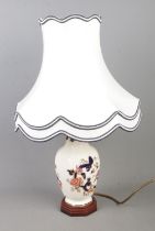 A Mason's ceramic lamp decorated in the Mandalay pattern.