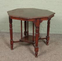 A Victorian mahogany window table.