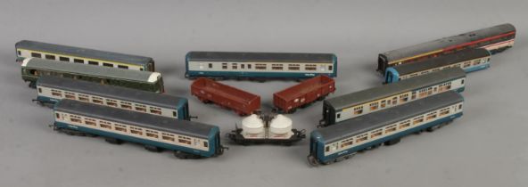 A collection of LIMA locomotive railway carriages; mainly 'Inter -City' passenger examples. All
