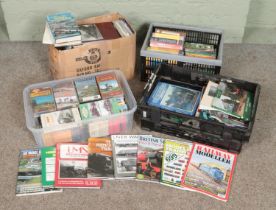 A large collection of railway related books, annuals, DVD's and video tapes.