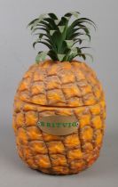 A vintage novelty Britvic ice bucket in the form of a pineapple.