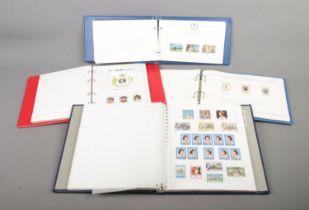 Four near complete albums of British stamps all in relation to the Royal Family. To include 1977 The
