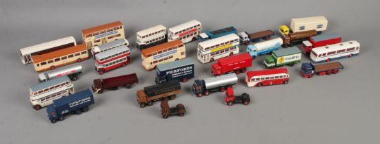 A collection of Exclusive First Editions diecast vehicles to include several buses, tankers and