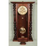 A Friedrich Mauthe Schwenningen (FMS) early 20th century Vienna wall clock featuring roman numeral