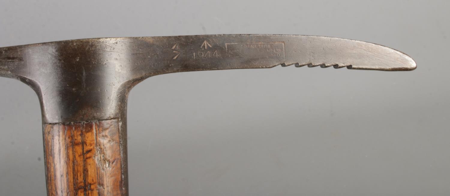 A second world war British military pickaxe with steel head produced by Cornelius Whitehouse LTD - Image 2 of 2
