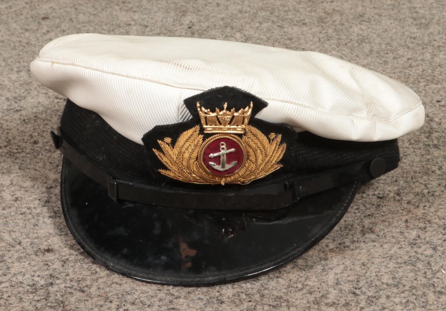 A merchant navy captains peak cap along with jacket and trousers. - Image 2 of 3