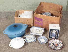 A quantity of ceramics including Royal Coronaware and Royal Worcester as well as a boxed Spode oil