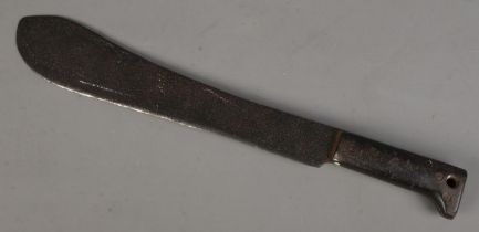A machete. Possibly military. Length of blade (37cm) CANNOT POST OVERSEAS